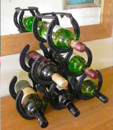 Horseshoe 6 bottle wine rack